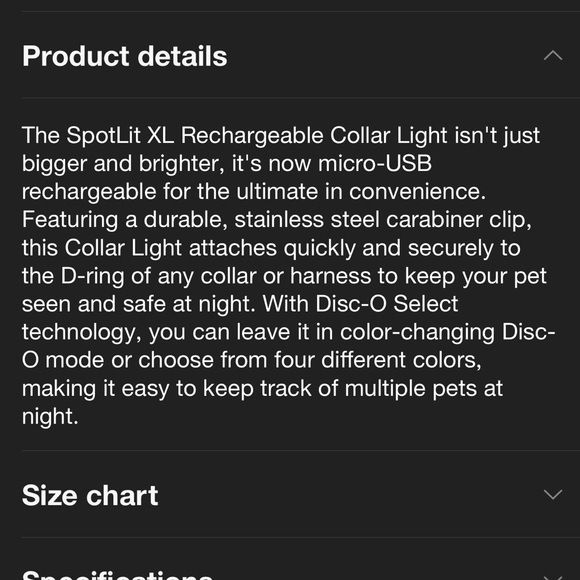 New! Nite Ize SpotLit Rechargeable Disc-O Light
Dog Collar LIGHT - XL - Picture 14 of 15